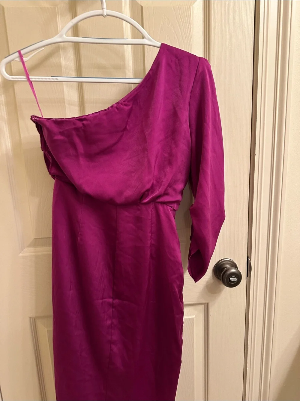 DO+BE One-Shoulder Fuchsia Cocktail Dress